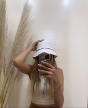 Load image into Gallery viewer, White bucket hat

