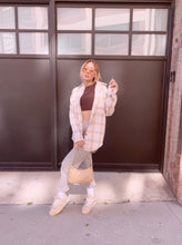 Load image into Gallery viewer, Nude Flannel Shacket
