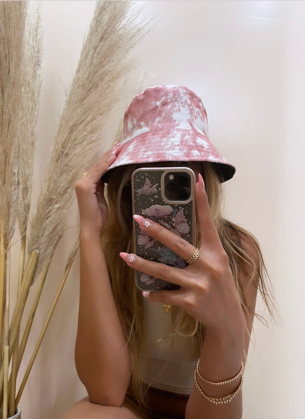 Cotton candy bucket hat