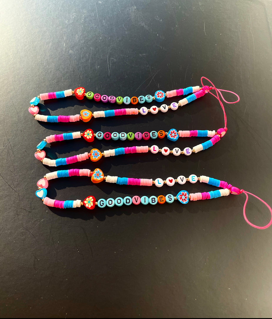 Good vibes phone charms