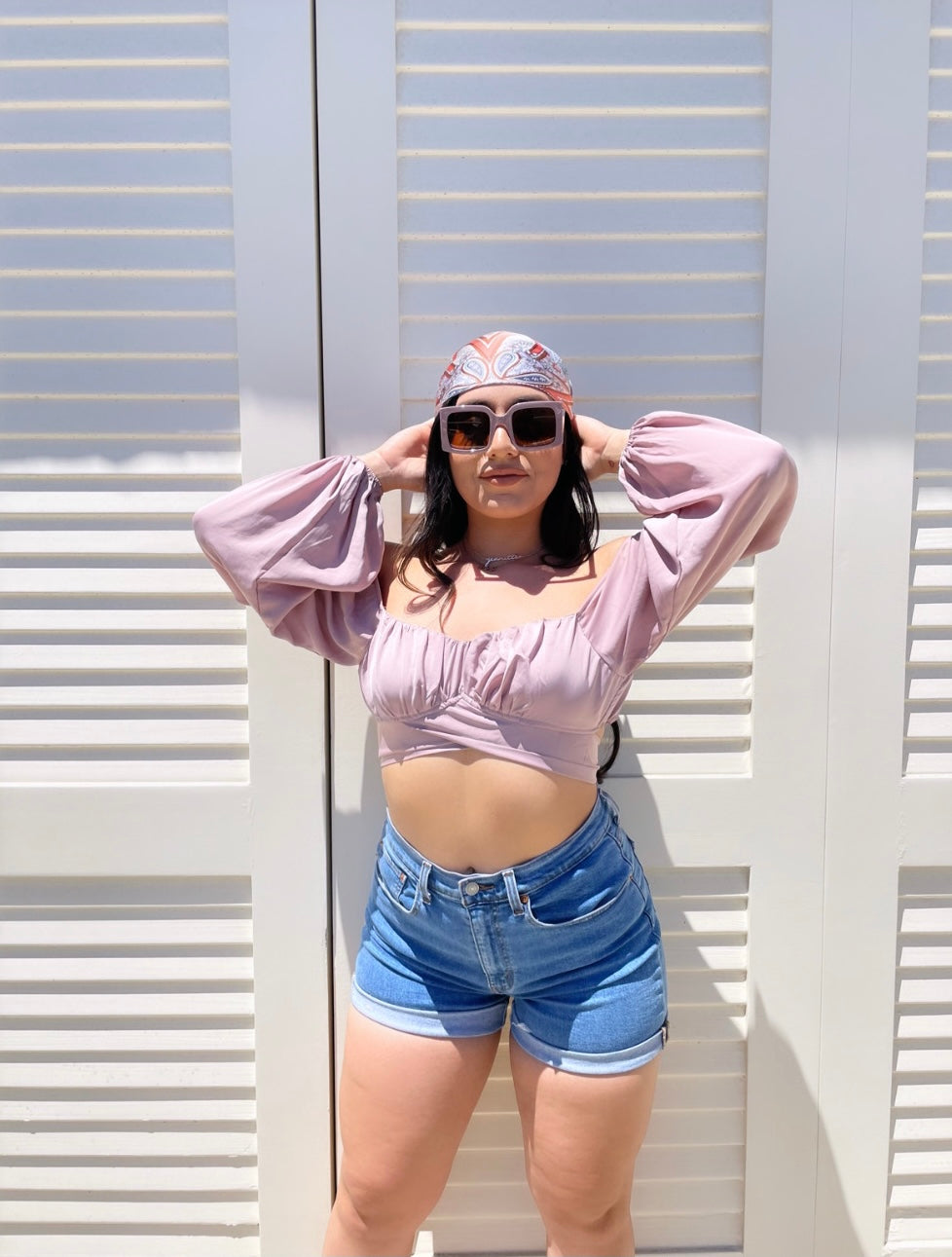 mauve ili flowy top
