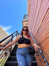 Load image into Gallery viewer, Black One Shoulder Crop
